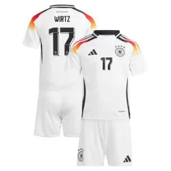 Camisola Alemanha Wirtz 17 Criança Equipamento 1ª Euro 2024 Camisola Alemanha Wirtz 17 Criança Equipamento 1ª Euro 2024