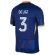 Camisola Holanda De Ligt 3 Criança Equipamento 2ª Euro 2024