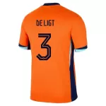 Camisola Holanda De Ligt 3 Homem Equipamento 1ª Euro 2024