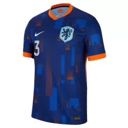 Camisola Holanda De Ligt 3 Homem Equipamento 2ª Euro 2024