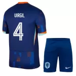 Camisola Holanda Virgil 4 Criança Equipamento 2ª Euro 2024