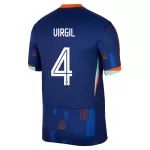 Camisola Holanda Virgil 4 Homem Equipamento 2ª Euro 2024