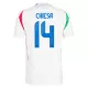 Camisola Itália Chiesa 14 Homem Equipamento 2ª Euro 2024