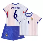 Camisola França Camavinga 6 Criança Equipamento 2ª Euro 2024