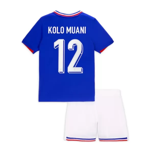 Camisola França Kolo Muani 12 Criança Equipamento 1ª Euro 2024