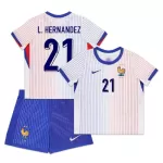 Camisola França L. Hernandez 21 Criança Equipamento 2ª Euro 2024