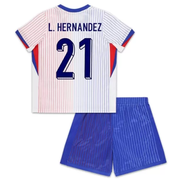 Camisola França L. Hernandez 21 Criança Equipamento 2ª Euro 2024