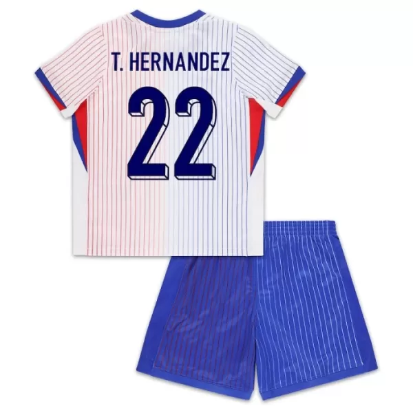Camisola França T. Hernandez 22 Criança Equipamento 2ª Euro 2024