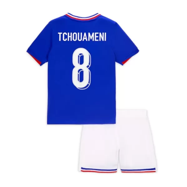 Camisola França Tchouaméni 8 Criança Equipamento 1ª Euro 2024