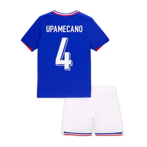 Camisola França Upamecano 4 Criança Equipamento 1ª Euro 2024