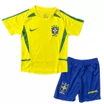 Camisola Brasil 2002-2003 Retrô Criança Equipamento 1ª