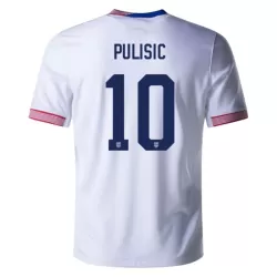 Camisola EUA Pulisic 10 Homem Equipamento 1ª 2024 Camisola EUA Pulisic 10 Homem Equipamento 1ª 2024