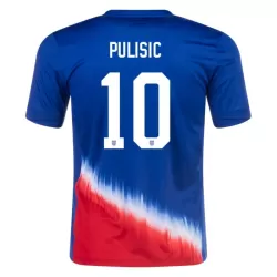 Camisola EUA Pulisic 10 Homem Equipamento 2ª 2024 Camisola EUA Pulisic 10 Homem Equipamento 2ª 2024