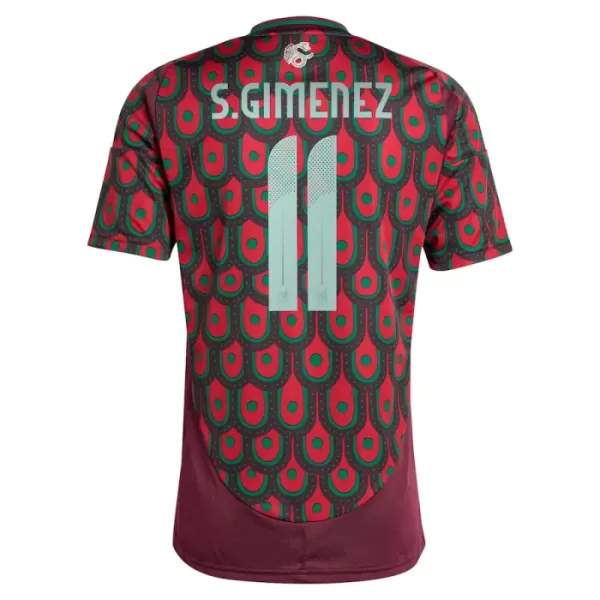 Camisola México Santiago Gimenez 11 Homem Equipamento 1ª 2024