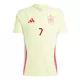Camisola Espanha Alvaro Morata 7 Homem Equipamento 2ª Euro 2024