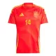 Camisola Espanha Aymeric Laporte 14 Homem Equipamento 1ª Euro 2024