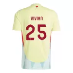 Camisola Espanha Dani Vivian 25 Homem Equipamento 2ª Euro 2024