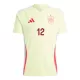 Camisola Espanha Joselu 12 Homem Equipamento 2ª Euro 2024