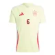 Camisola Espanha Mikel Merino 6 Homem Equipamento 2ª Euro 2024