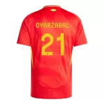 Camisola Espanha Mikel Oyarzabal 21 Homem Equipamento 1ª Euro 2024