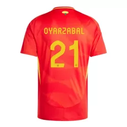Camisola Espanha Mikel Oyarzabal 21 Homem Equipamento 1ª Euro 2024 Camisola Espanha Mikel Oyarzabal 21 Homem Equipamento 1ª Euro 2024