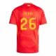 Camisola Espanha Pedri 26 Criança Equipamento 1ª Euro 2024