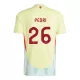 Camisola Espanha Pedri 26 Criança Equipamento 2ª Euro 2024