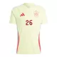 Camisola Espanha Pedri 26 Homem Equipamento 2ª Euro 2024