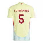 Camisola Espanha Robin Le Normand 5 Homem Equipamento 2ª Euro 2024