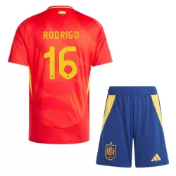 Camisola Espanha Rodrigo 16 Criança Equipamento 1ª Euro 2024 Camisola Espanha Rodrigo 16 Criança Equipamento 1ª Euro 2024