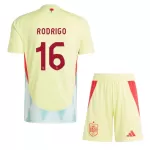 Camisola Espanha Rodrigo 16 Criança Equipamento 2ª Euro 2024