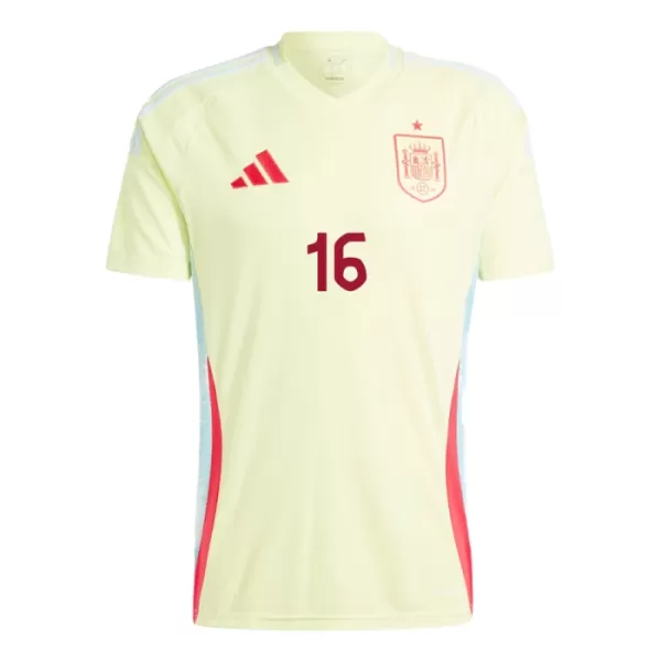Camisola Espanha Rodrigo 16 Criança Equipamento 2ª Euro 2024
