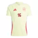 Camisola Espanha Rodrigo 16 Homem Equipamento 2ª Euro 2024