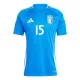Camisola Itália Giorgio Scalvini 15 Homem Equipamento 1ª Euro 2024