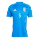 Camisola Itália Manuel Locatelli 5 Homem Equipamento 1ª Euro 2024