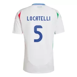 Camisola Itália Manuel Locatelli 5 Homem Equipamento 2ª Euro 2024 Camisola Itália Manuel Locatelli 5 Homem Equipamento 2ª Euro 2024