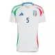 Camisola Itália Manuel Locatelli 5 Homem Equipamento 2ª Euro 2024