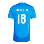 Camisola Itália Nicolo Barella 18 Homem Equipamento 1ª Euro 2024