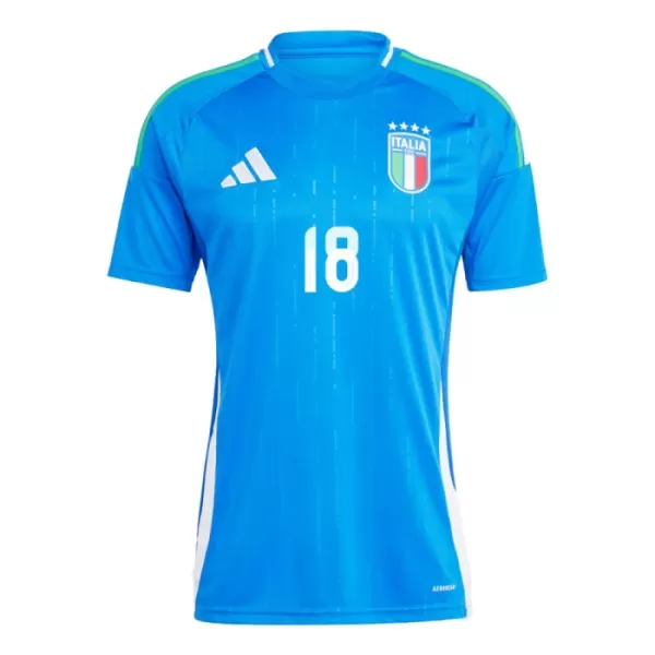 Camisola Itália Nicolo Barella 18 Homem Equipamento 1ª Euro 2024