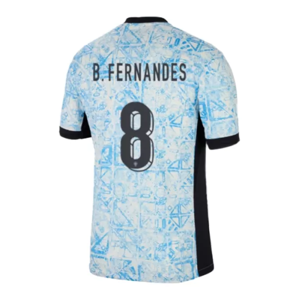 Camisola Portugal Bruno Fernandes 8 Criança Equipamento 2ª Euro 2024