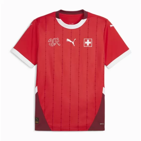 Camisola Suíça Criança Equipamento 1ª Euro 2024
