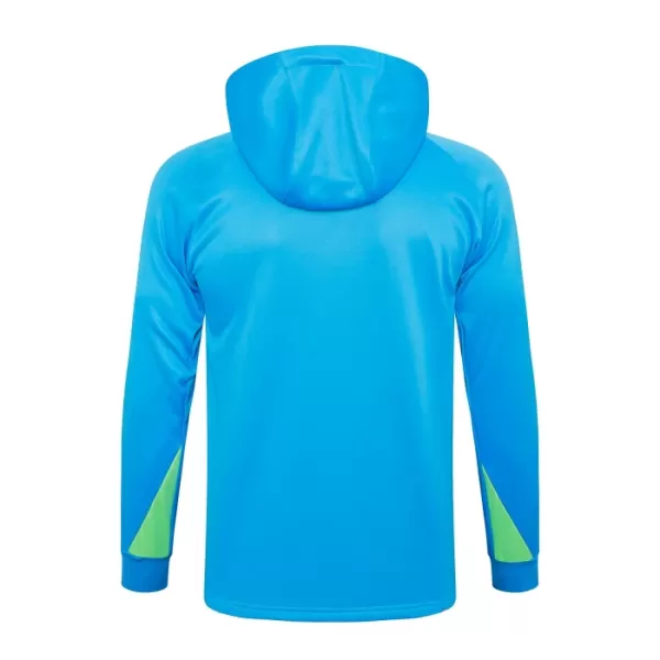 Capuz Conjunto de Moletom de Treino Brasil Homem Quarto-Zíper 2024/25 Azul