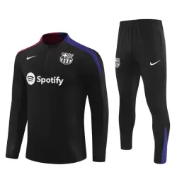 Conjunto de Moletom de Treino Barcelona Homem Quarto-Zíper 2024/25 Preta Conjunto de Moletom de Treino Barcelona Homem Quarto-Zíper 2024/25 Preta