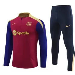 Conjunto de Moletom de Treino Barcelona Homem Quarto-Zíper 2024/25 Vermelha Conjunto de Moletom de Treino Barcelona Homem Quarto-Zíper 2024/25 Vermelha