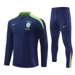 Conjunto de Moletom de Treino Brasil Homem Quarto-Zíper 2024/25 Navy