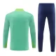 Conjunto de Moletom de Treino Brasil Homem Quarto-Zíper 2024/25 Verde
