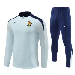 Conjunto de Moletom de Treino França Criança Quarto-Zíper 2024/25 Branca Conjunto de Moletom de Treino França Criança Quarto-Zíper 2024/25 Branca