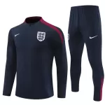 Conjunto de Moletom de Treino Inglaterra Criança Quarto-Zíper 2024/25 Preta