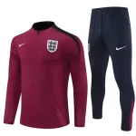 Conjunto de Moletom de Treino Inglaterra Criança Quarto-Zíper 2024/25 Vermelha
