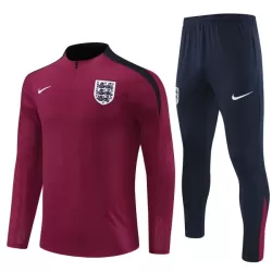 Conjunto de Moletom de Treino Inglaterra Criança Quarto-Zíper 2024/25 Vermelha Conjunto de Moletom de Treino Inglaterra Criança Quarto-Zíper 2024/25 Vermelha